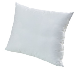 poduszka w rozmiarze 70x80 cm w kolorze białym pokryta mikrofibrą